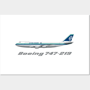 Air New Zealand 747-219 Clasic Livery Posters and Art